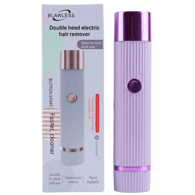 2-in-1  Double head  Electric Shaver & Trimmer for Women | USB Rechargeable Double-Head Hair Remover for Face, Eyebrows, Bikini & Body